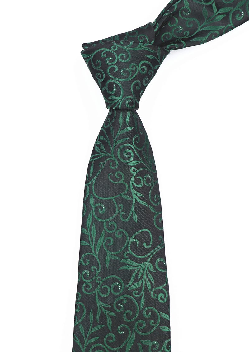 Ctskyte Men Classic Dark Green Silk Tie Assorted Dress Skinny Necktie Gift for Birthdays - Image 4